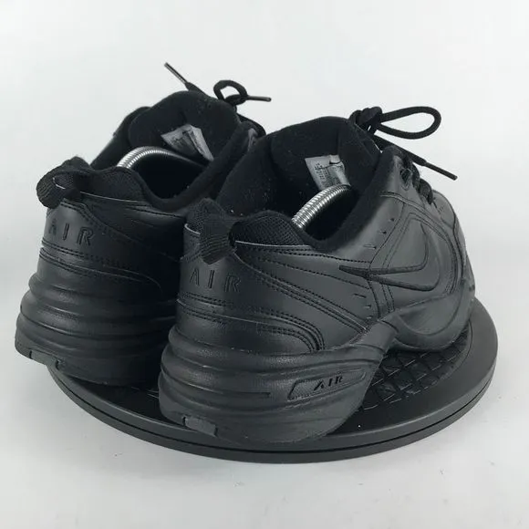 Nike Air Monarch IV Triple Black Comfort Walking Shoes 415445-001 Mens Size 11.5