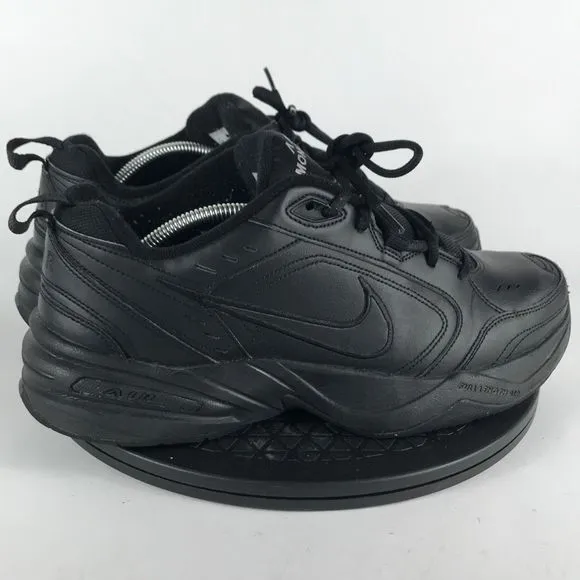 Nike Air Monarch IV Triple Black Comfort Walking Shoes 415445-001 Mens Size 11.5