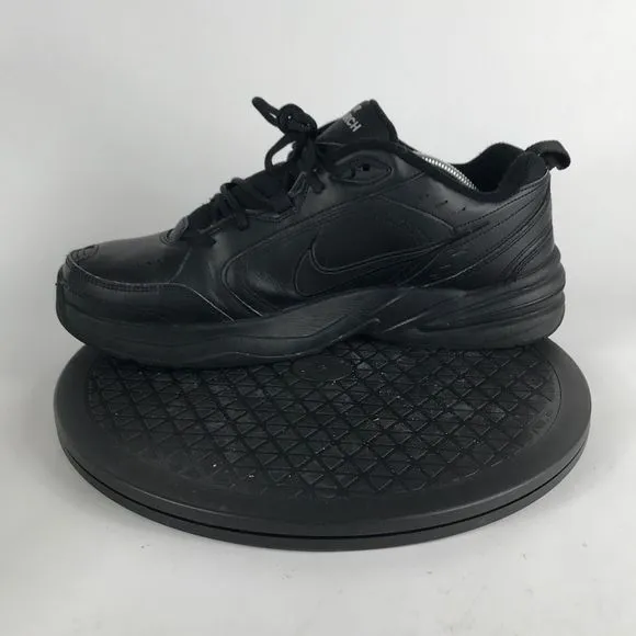 Nike Air Monarch IV Triple Black Comfort Walking Shoes 415445-001 Mens Size 11.5
