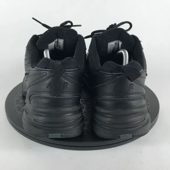 Nike Air Monarch IV Triple Black Comfort Walking Shoes 415445-001 Mens Size 11.5