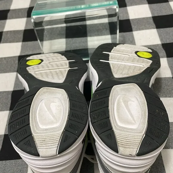 Nike Air Monarch IV White Grey Yellow Men 9.5 Leather Shoes Sneakers Low Top