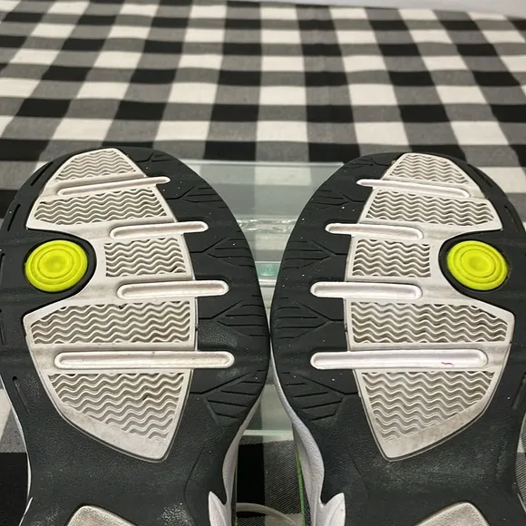 Nike Air Monarch IV White Grey Yellow Men 9.5 Leather Shoes Sneakers Low Top