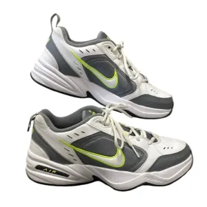 Nike Air Monarch IV White Grey Yellow Men 9.5 Leather Shoes Sneakers Low Top