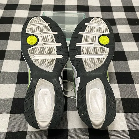Nike Air Monarch IV White Grey Yellow Men 9.5 Leather Shoes Sneakers Low Top