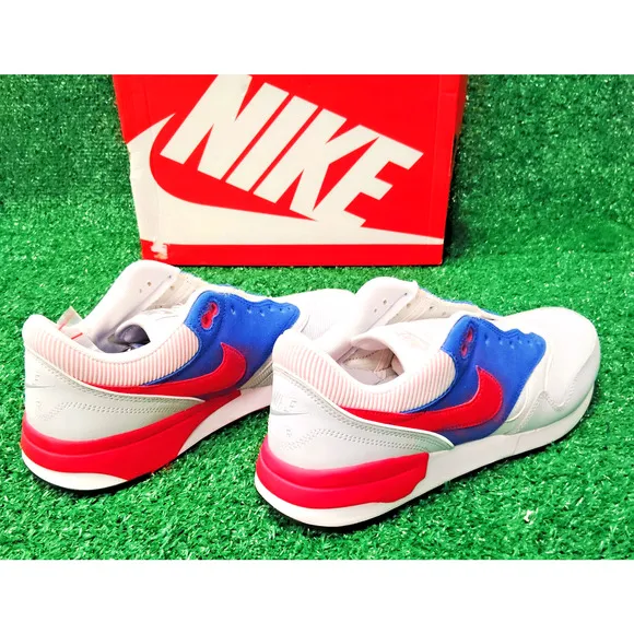 NIKE Air Odyssey Running Sneakers Men's Size 10 Platinum Red Cobalt 652989-016