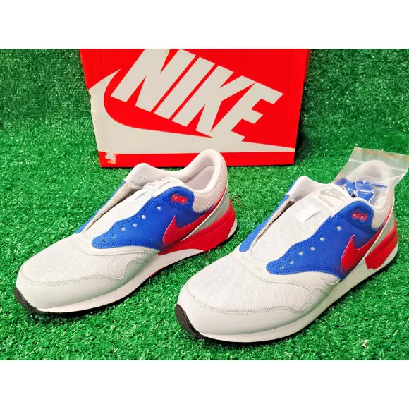NIKE Air Odyssey Running Sneakers Men's Size 10 Platinum Red Cobalt 652989-016