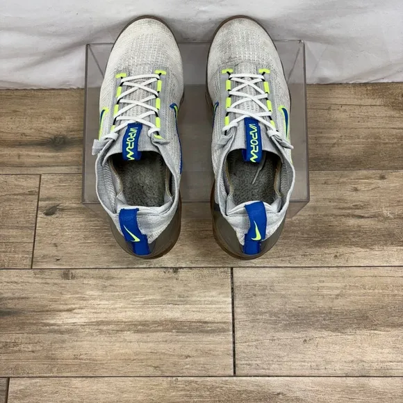 Nike Air VaporMax 2021 FK Men’s Running Gym Sneakers Shoes White Royal Volt - 11