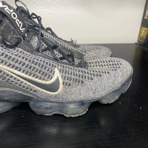 Nike Air VaporMax 2021 Flyknit Running Shoes DC9394-001 Black White Mens SZ 7.5