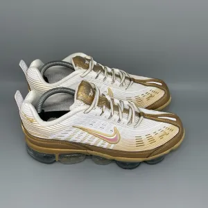 Nike Air Vapormax 360 White Gold Running Shoes CK9671-101 Men's Sz 9.5