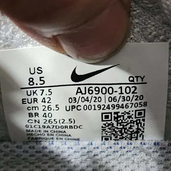 Nike Air VaporMax Flyknit 3 (AJ6900-102) Men’s Running Shoes Size 8.5 Gray