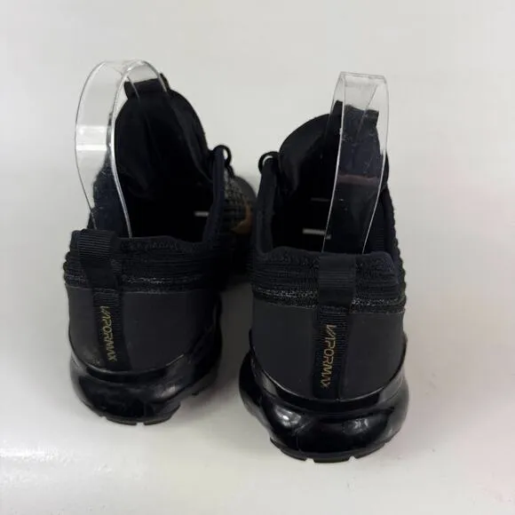 Nike Air Vapormax Flyknit 3 Athletic Sneakers Kids 6.5 Black Lace Up Low Top