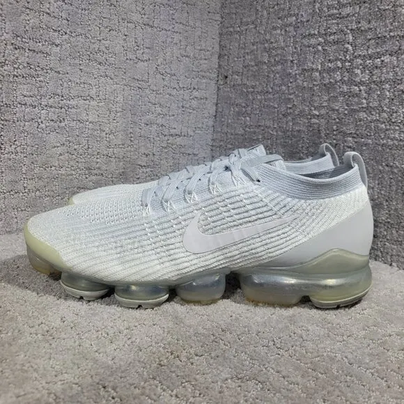 Nike Air Vapormax Flyknit 3 Men's Size 13 Gray Platinum Running Shoes AJ6900-102