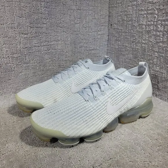Nike Air Vapormax Flyknit 3 Men's Size 13 Gray Platinum Running Shoes AJ6900-102