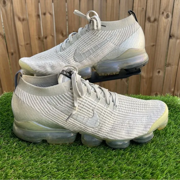 Nike Air VaporMax Flyknit 3 White Reflective Silver Men's Size 14 AJ6900-101