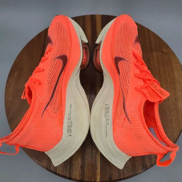 Nike Air Zoom Alphafly Next% Shoes Women's 7 Bright Orange Running Sneakers