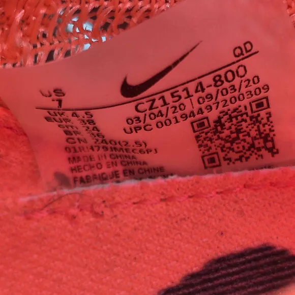 Nike Air Zoom Alphafly Next% Shoes Women's 7 Bright Orange Running Sneakers