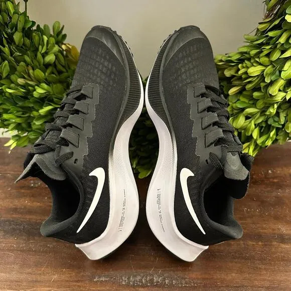 Nike Air Zoom Pegasus 37 Black White (GS) Running Shoes 3.5Y