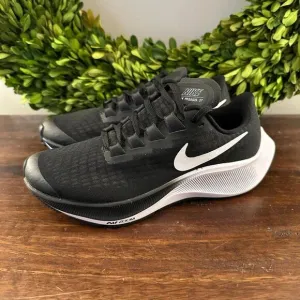 Nike Air Zoom Pegasus 37 Black White (GS) Running Shoes 3.5Y