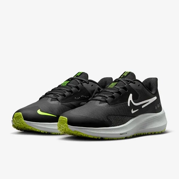 Nike Air Zoom Pegasus 39 Shield Black Mens Running Shoes DO7625-002 NEW Sz 7