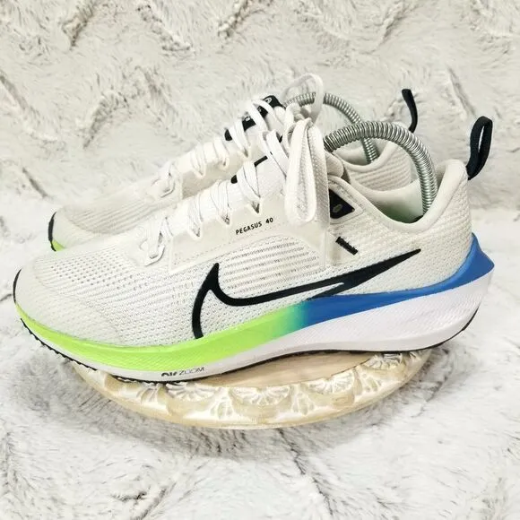 Nike Air Zoom Pegasus 40 Platinum Tint Boys Running Shoes Size 6Y DV2498-006