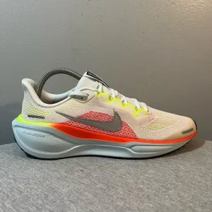Nike Air Zoom Pegasus 41 White Crimson Volt Running Youth 7/Women 8.5 FN5041-100