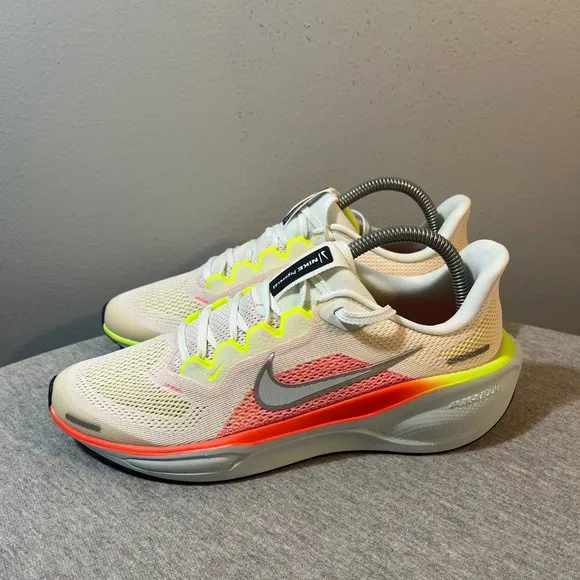 Nike Air Zoom Pegasus 41 White Crimson Volt Running Youth 7/Women 8.5 FN5041-100