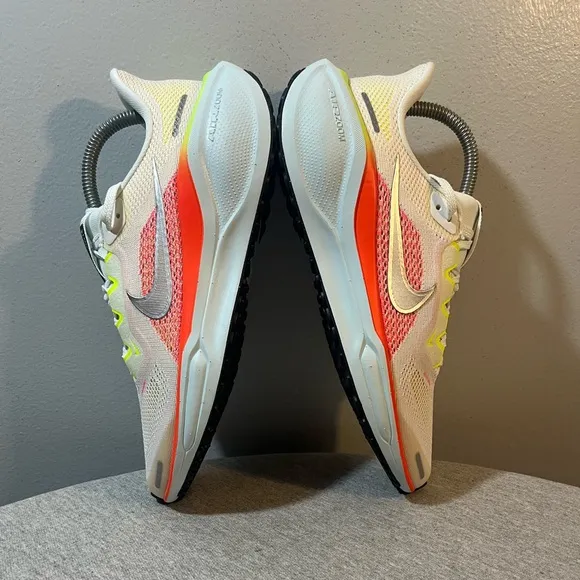 Nike Air Zoom Pegasus 41 White Crimson Volt Running Youth 7/Women 8.5 FN5041-100