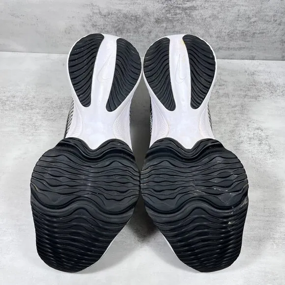 Nike Air Zoom Tempo Next% Flyknit Running Shoes - Men's Size 12 - White Black