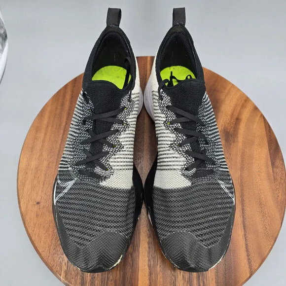 Nike Air Zoom Tempo Next% Flyknit Shoes Men's 11.5 Black White Running Sneakers