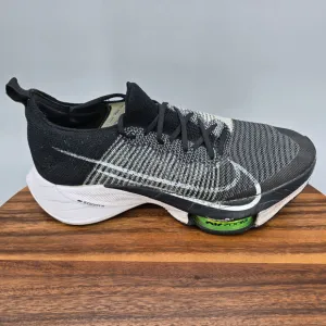 Nike Air Zoom Tempo Next% Flyknit Shoes Men's 11.5 Black White Running Sneakers