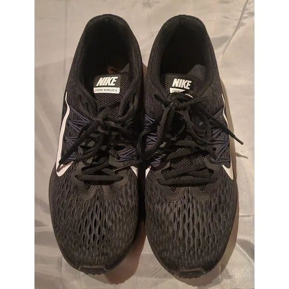 Nike Air Zoom Winflo 5 Black Mens 9.5  Anthracite AA7406-002 Running Shoes