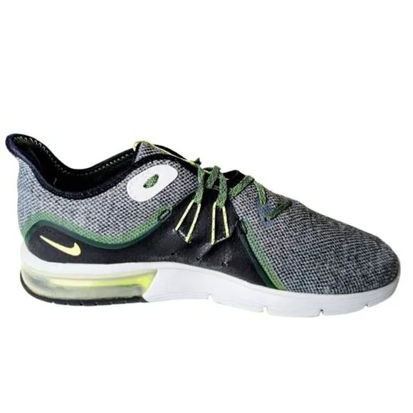 NIKE Air Max Sequent 3 'Cool Grey Volt' Running Shoes Size 10