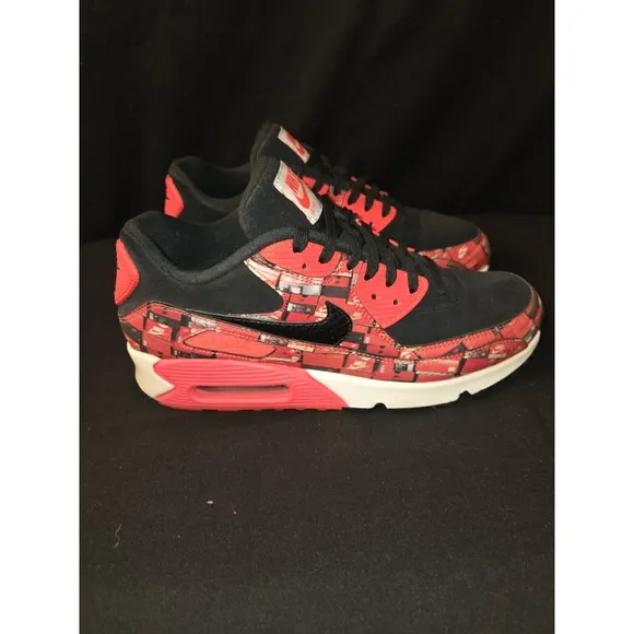Nike Atmos x Air Max 90 &quot;We Love Nike Shoes&quot; Red White AQ0926-001 Men's Size 8.5