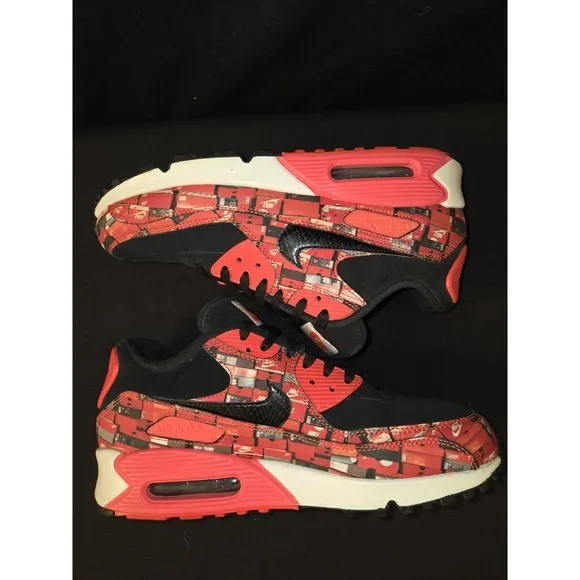 Nike Atmos x Air Max 90 &quot;We Love Nike Shoes&quot; Red White AQ0926-001 Men's Size 8.5