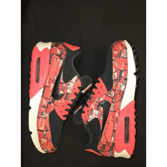 Nike Atmos x Air Max 90 &quot;We Love Nike Shoes&quot; Red White AQ0926-001 Men's Size 8.5