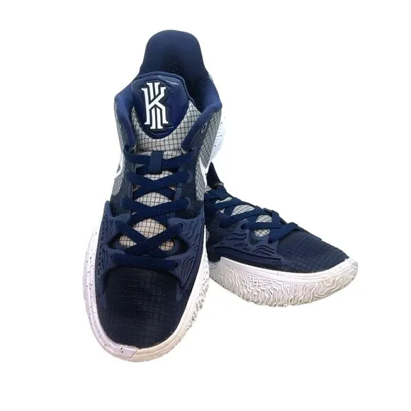 Nike Basketball Shoes Men's Kyrie 4 Size 7.5M Navy White Low NBA DM5041-402
