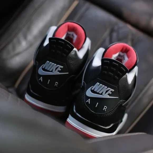 Nike Black and Red Sneakers with Air Cushioning