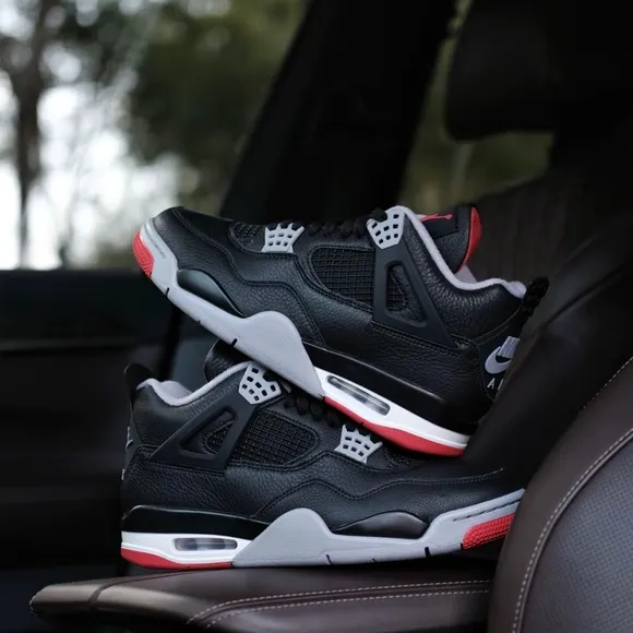 Nike Black and Red Sneakers with Air Cushioning