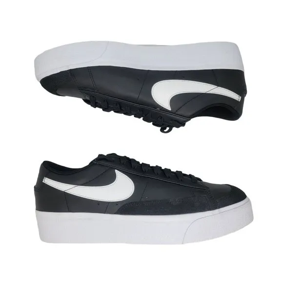 🤩Nike Blazer Low Cut Platform Size 10.5 Men's Shoes Black White DJ0292-001 New