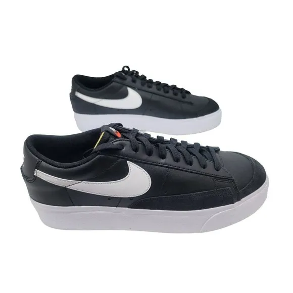 🤩Nike Blazer Low Cut Platform Size 10.5 Men's Shoes Black White DJ0292-001 New