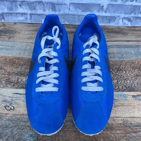 Nike Cortez Basic Nylon Blue White 2012 Running Shoes 488291-409 Mens Size 10.5