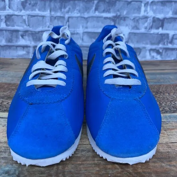 Nike Cortez Basic Nylon Blue White 2012 Running Shoes 488291-409 Mens Size 10.5