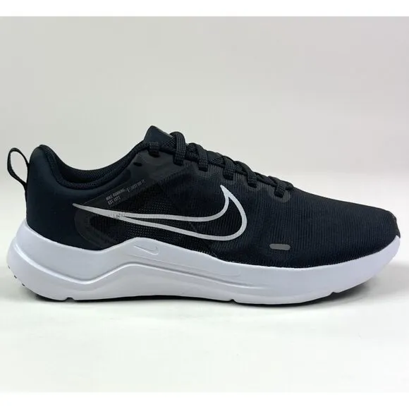 Nike Downshifter 12 Mens Black White Athletic Running Shoes Sneakers DD9293-001