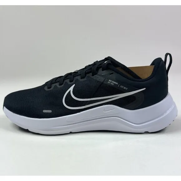Nike Downshifter 12 Mens Black White Athletic Running Shoes Sneakers DD9293-001
