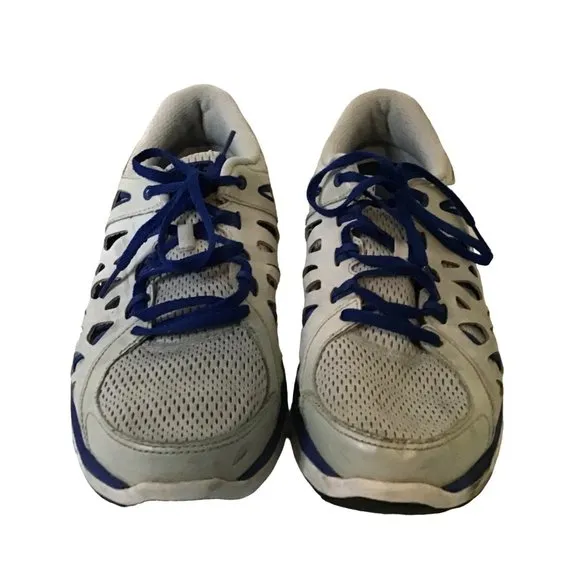 NIKE DUAL FUSION RUN 2 MEN'S WHITE BLUE WALKING RUNNING SHOES MEN'S SIZE 11