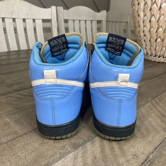 Nike Dunk High Blue Brown Womens Size 10 Walking Athletic Running Shoes Sneakers
