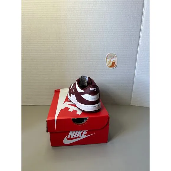 NIKE DUNK LOW (TDE) WHITE/REDWOOD-GYM RED- Size 10 C Kid Shoes