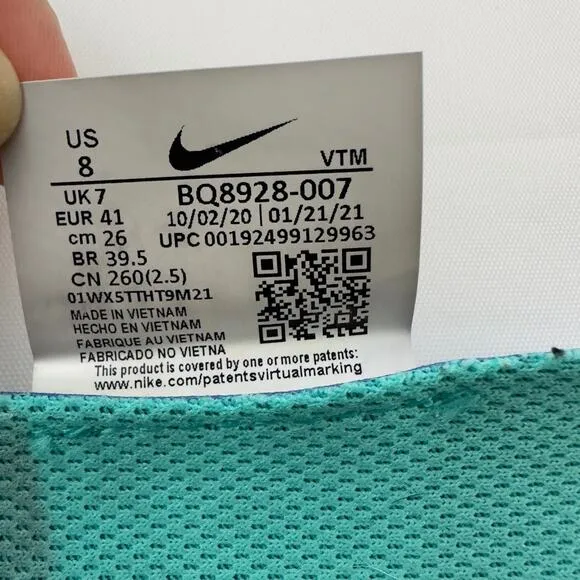 Nike Epic React Flyknit 2 black hyper jade university red running shoes