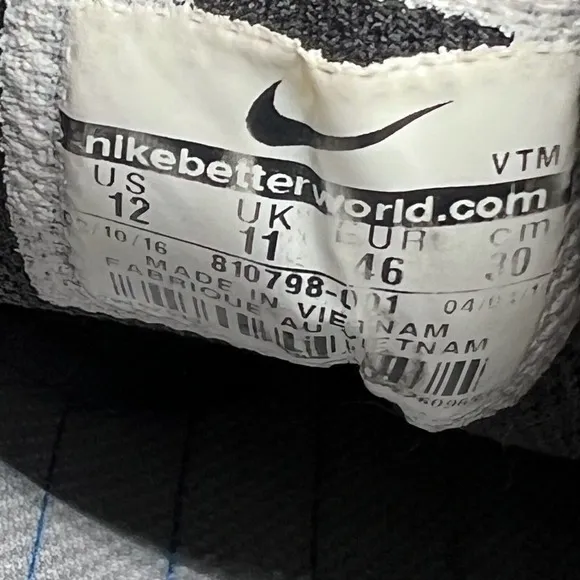 Nike‎ Excellerate 4 Men's Size 12 Black Running Shoes Sneakers 810798-001