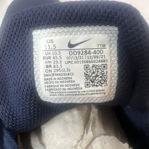 Nike Flex Experience Run 11.5 Running Shoes Navy Blue DD9284-400 New No Box